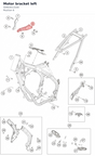 Diagram preview: Motor bracket left (50403013100)