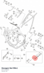 Diagram preview: Hexagon Nut M8x1 (M3713054003)