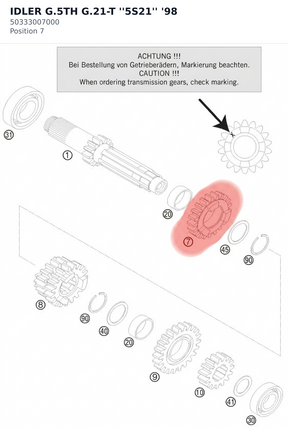 Diagram preview: IDLER G.5TH G.21-T ''5S21''  '98 (50333007000)