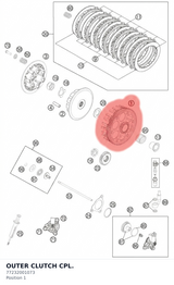Diagram preview: OUTER CLUTCH CPL. (77232001073)