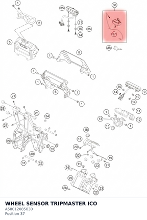 Diagram preview: WHEEL SENSOR TRIPMASTER ICO (A58012085030)
