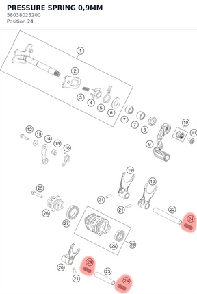 Diagram preview: PRESSURE SPRING 0,9MM (58038023200)