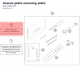 Diagram preview: license plate mouning plate (60012081200)