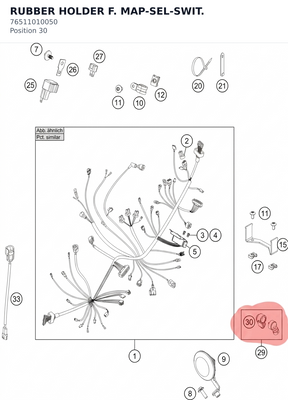 Diagram preview: RUBBER HOLDER F. MAP-SEL-SWIT. (76511010050)