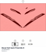 Diagram preview: Decal Set back Freeride E (70108099000)