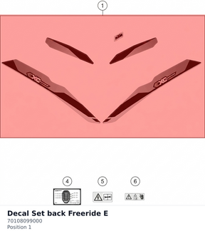 Diagram preview: Decal Set back Freeride E (70108099000)