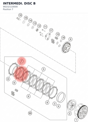 Diagram preview: INTERMEDI. DISC B (90232110000)