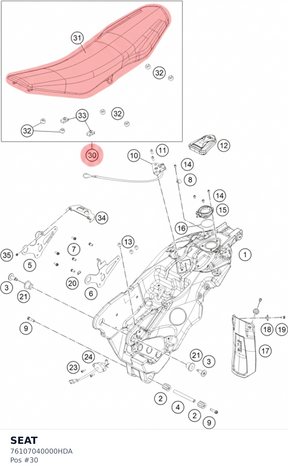 Diagram preview: SEAT (76107040000HDA)