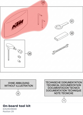 Diagram preview: On-board tool kit (63529199000)
