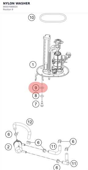 Diagram preview: NYLON WASHER (90507088020)