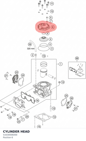 Diagram preview: CYLINDER HEAD (51630006000)