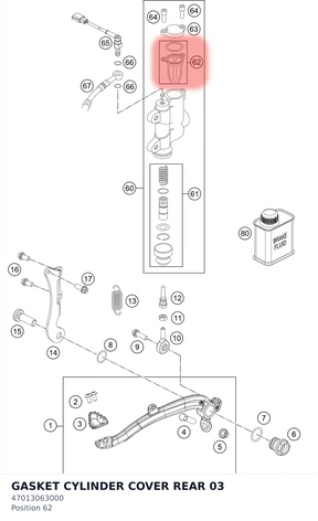 Diagram preview: GASKET CYLINDER COVER REAR 03 (47013063000)