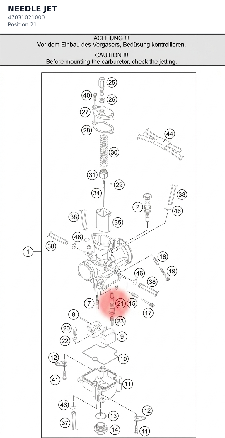 Diagram preview: NEEDLE JET (47031021000)