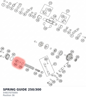 Diagram preview: SPRING GUIDE 250/300 (54837075000)