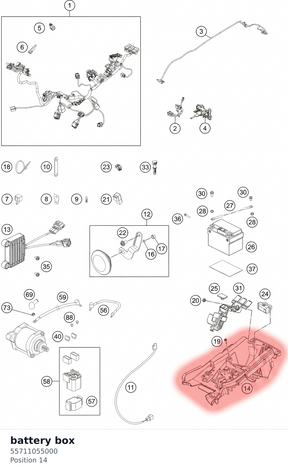 Diagram preview: battery box (55711055000)