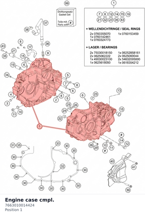 Diagram preview: Engine case cmpl. (7663010014424)