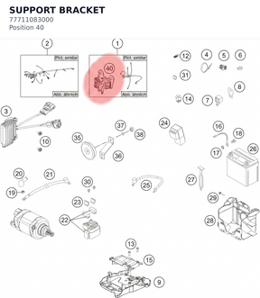 Diagram preview: SUPPORT BRACKET (77711083000)