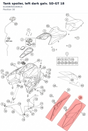 Diagram preview: Tank spoiler, left dark galv. SD-GT 18 (61408050100KCA)
