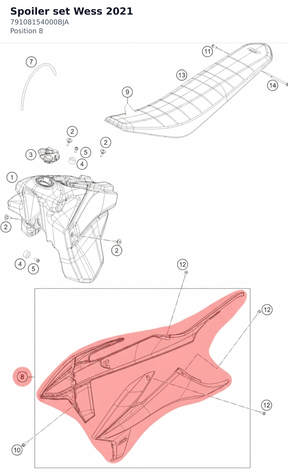 Diagram preview: Spoiler set Wess 2021 (79108154000BJA)