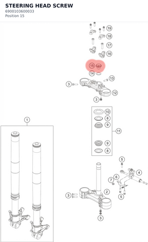 Diagram preview: STEERING HEAD SCREW (6900103600033)