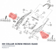 Diagram preview: HH COLLAR SCREW M8X45 ISA40 (C0000250804500S)