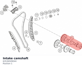 Diagram preview: Intake camshaft (63536509044)