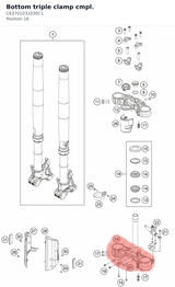 Diagram preview: Bottom triple clamp cmpl. (C63701032030C1)