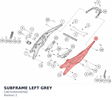 Diagram preview: SUBFRAME LEFT GREY (C90703002005KC)