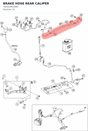 Diagram preview: BRAKE HOSE REAR CALIPER (76542001000)