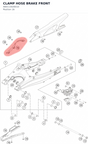 Diagram preview: CLAMP HOSE BRAKE FRONT (A60113026010)