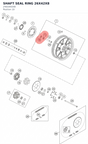 Diagram preview: SHAFT SEAL RING 26X42X8 (J760264208)