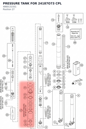 Diagram preview: PRESSURE TANK FOR 24187O73 CPL (48601315S1)