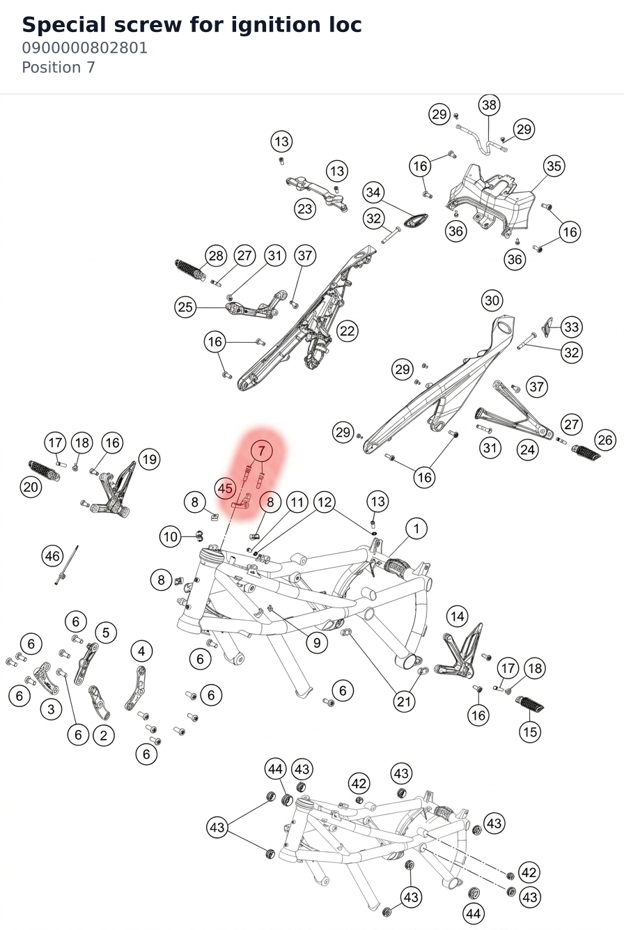 Diagram preview: Special screw for ignition loc (0900000802801)