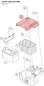 Diagram preview: COVER CASE BATTERY (96311055000)