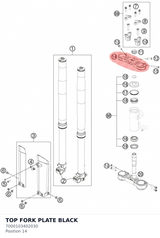 Diagram preview: TOP FORK PLATE BLACK (7000103402030)