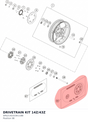Diagram preview: DRIVETRAIN KIT 14Z/43Z (SPA214G433K118B)
