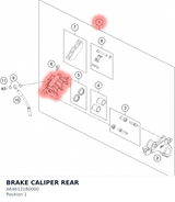 Diagram preview: BRAKE CALIPER REAR (A64613180000)