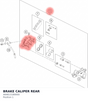 Diagram preview: BRAKE CALIPER REAR (A64613180000)