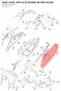 Diagram preview: SEAT COWL UPR LH JP181006 EB ORG GLOSS (93008018010EB)