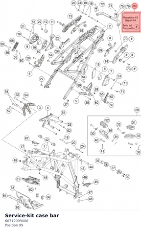 Diagram preview: Service-kit case bar (60712099000)