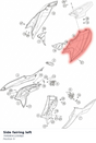 Diagram preview: Side fairing left (76908041200BJA)