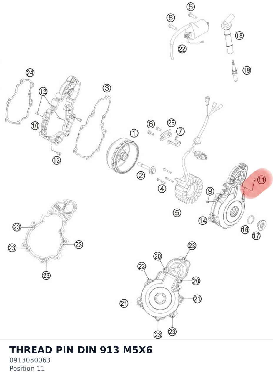 Diagram preview: THREAD PIN DIN 913 M5X6 (0913050063)