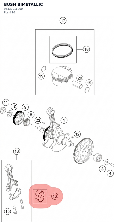 Diagram preview: BUSH BIMETALLIC (96330016000)