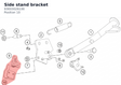 Diagram preview: Side stand bracket (93003026100)