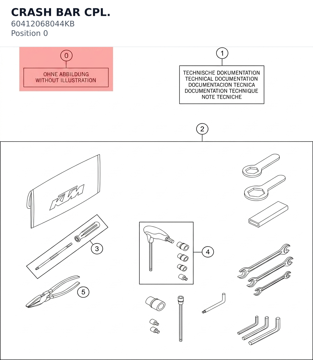 Diagram preview: CRASH BAR CPL. (60412068044KB)
