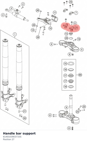 Diagram preview: Handle bar support (6140103903733S)