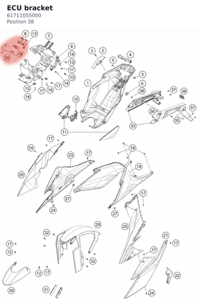 Diagram preview: ECU bracket (61711055000)