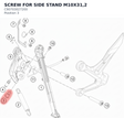 Diagram preview: SCREW FOR SIDE STAND M10X31,2 (C90703027200)