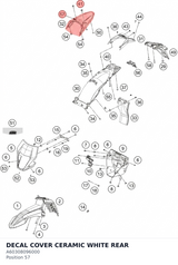Diagram preview: DECAL COVER CERAMIC WHITE REAR (A60308096000)