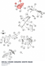 Diagram preview: DECAL COVER CERAMIC WHITE REAR (A60308096000)
